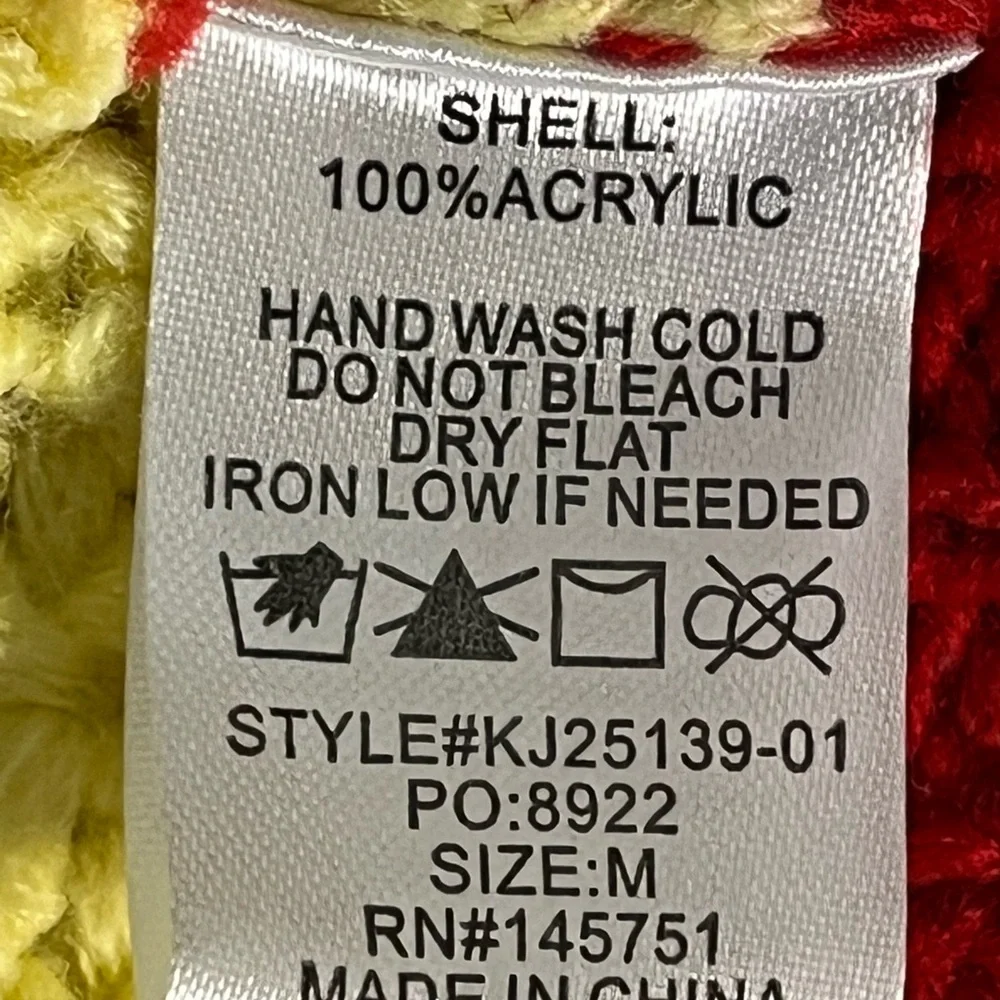 Peach Love California size M stripe open front destroyed fringe cardigan (F) - Picture 4 of 4